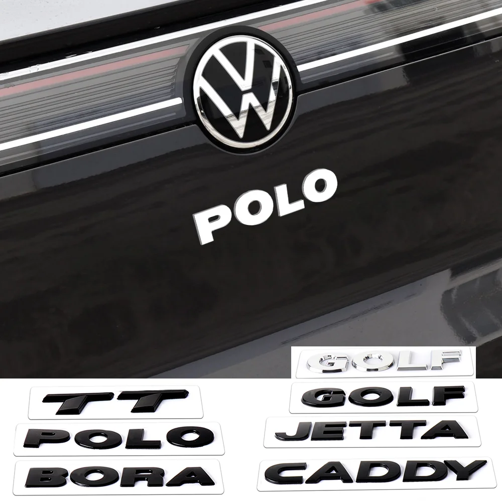 1pc ABS 3D Letter Car Rear Trunk Sticker for Volkswagen Golf 7 5 8 6 TT POLO BORA CADDY JETTA Emblem Auto Accessories Styling