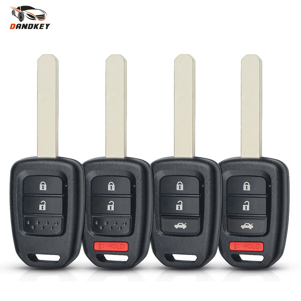 Dandkey 2/3/4 Buttons For Honda 2013-2015 CRV 2013-2017 Accord Civic Fit Remote Car Key Shell Blank Replacement Auto Key Case