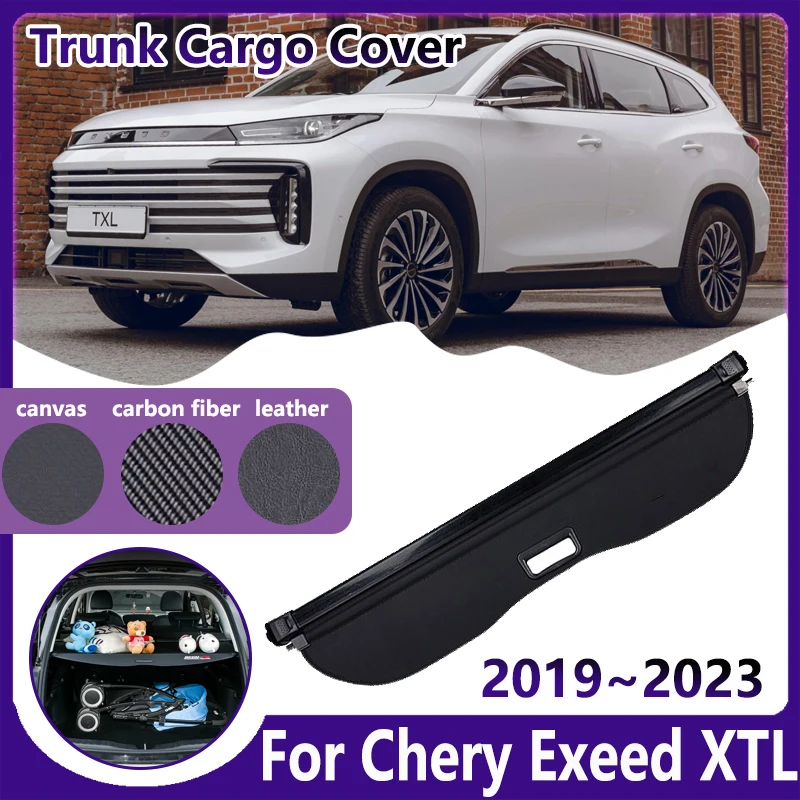 

Trunk Cargo Cover for Chery Exeed XTL Accessories 2023~2019 XT 2022 2021 Car Curtain Security Luggage Retractable Rear Boot Tray