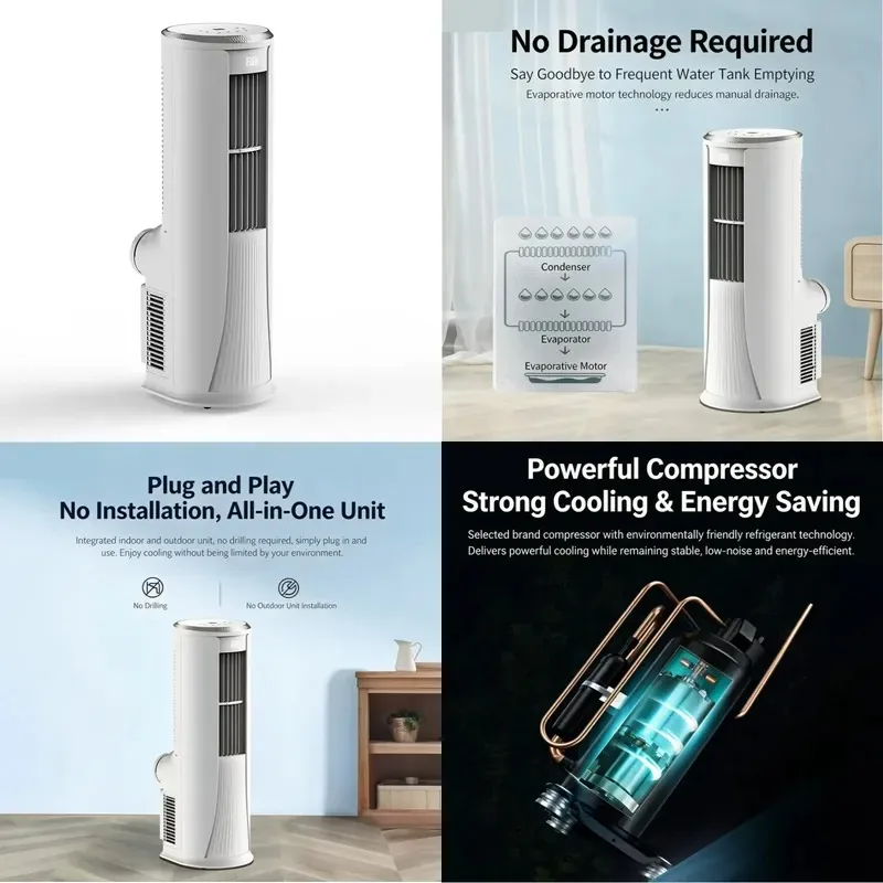 Wholesale Portable Vertical Air Conditioner 2000W Remote Control Free Installation for Living Room 24-40 Square Meters