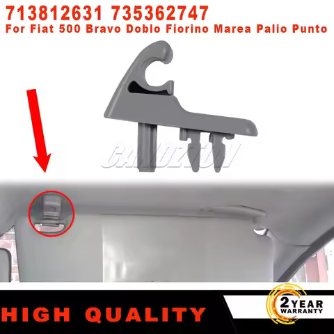 1 Pc New Sunvisor Clip Bracket Grey 713812631 735362747 For Fiat 500 Bravo Doblo Fiorino Marea Palio Punto Car Accessories