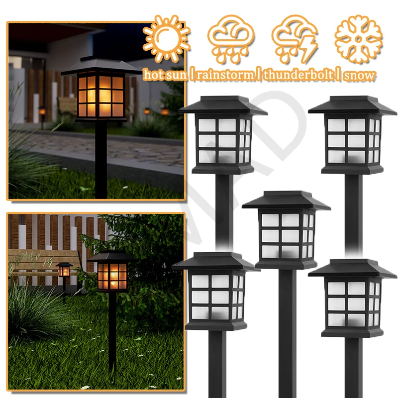 

Solar Garden Flame Lights Outdoor Waterproof Landscape for Yard Patio Walkway Driveway Decor Solar Lawn Lamp Lighting