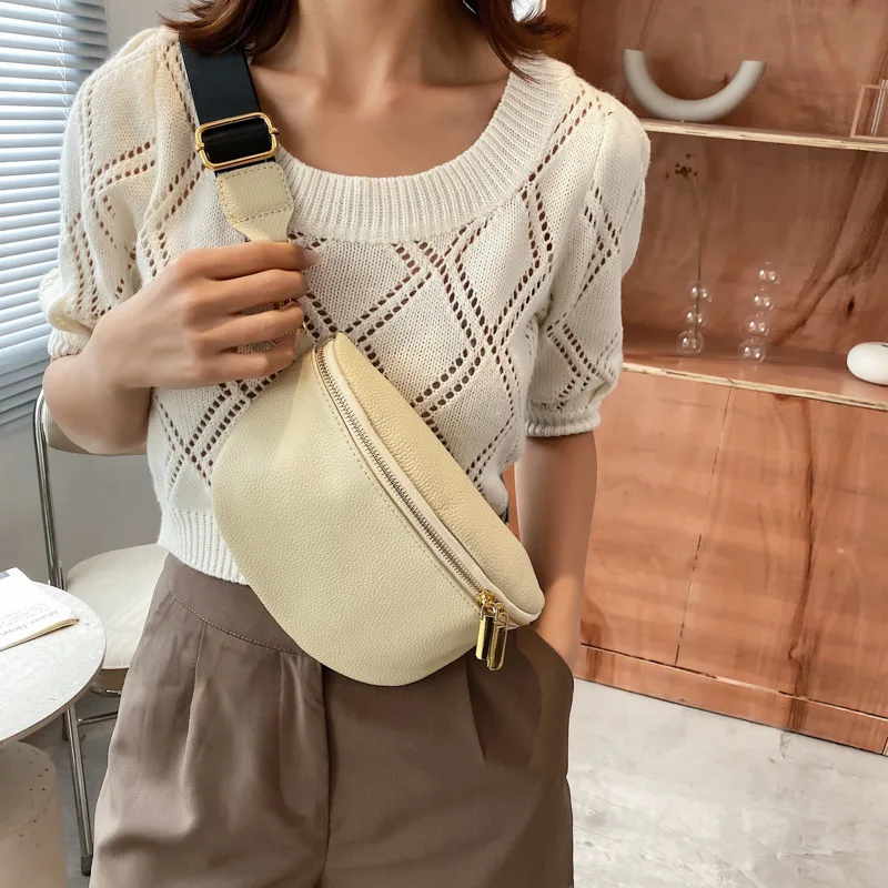 Casual Waist Bags for Women Leather Shoulder Bag Travel Small Chest Bag Women Fanny Pack Belt Purses Female Bolsos Solid Color