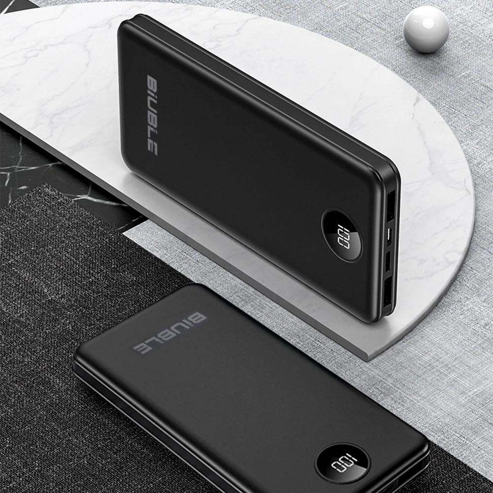 باور بانك عالي السعة 12000 مللي أمبير في الساعة، شاحن بطارية محمول سريع الشحن لهاتف آيفون وسامسونج وهواوي