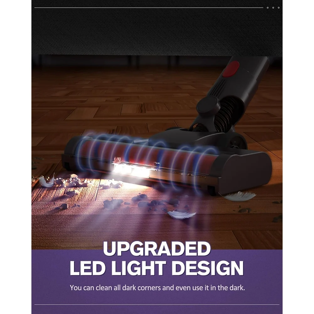 M17K-استبدال رأس فرشاة دوارة ناعمة مع ضوء LED لدايسون V15 V8 V7 V10 V11 مكنسة كهربائية مرفق أرضية من الخشب الصلب