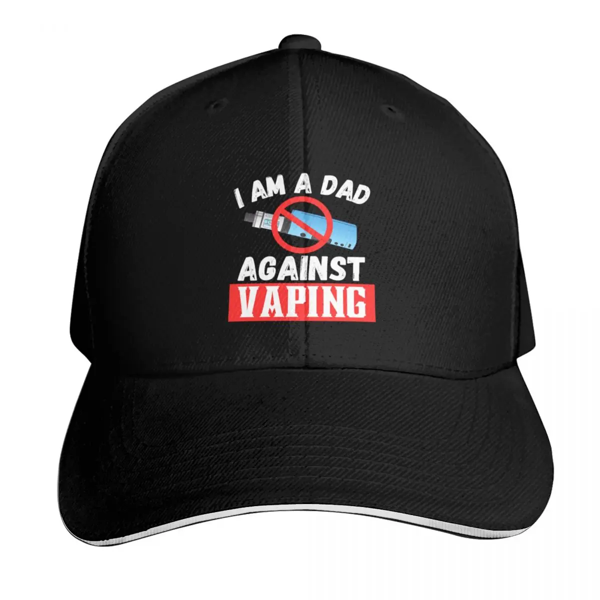 I'm a dad Against Vaping Baseball Cap Summer Beach Travel Streetwear Hip Hop Trendy Vintage Retro Embroidered