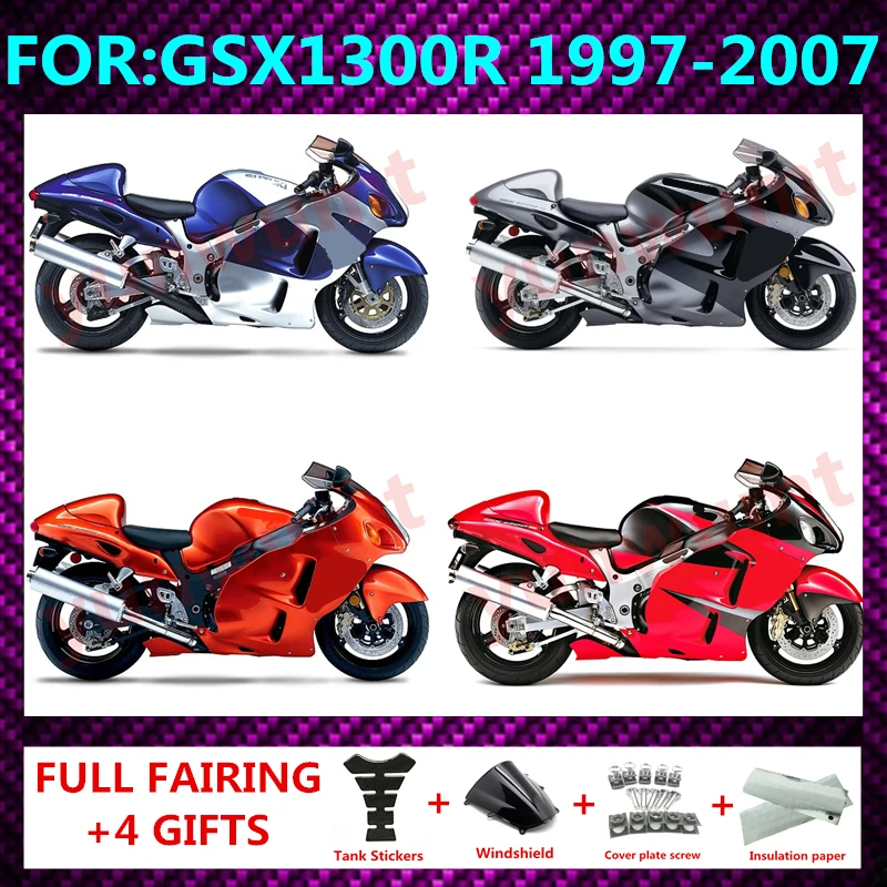 

Комплект обтекателей для мотоцикла, подходит для GSXR1300 1997 - 2007 1998 2006 2005 2004 GSX1300R GSXR 2002, комплекты обтекателей для кузова zxmt