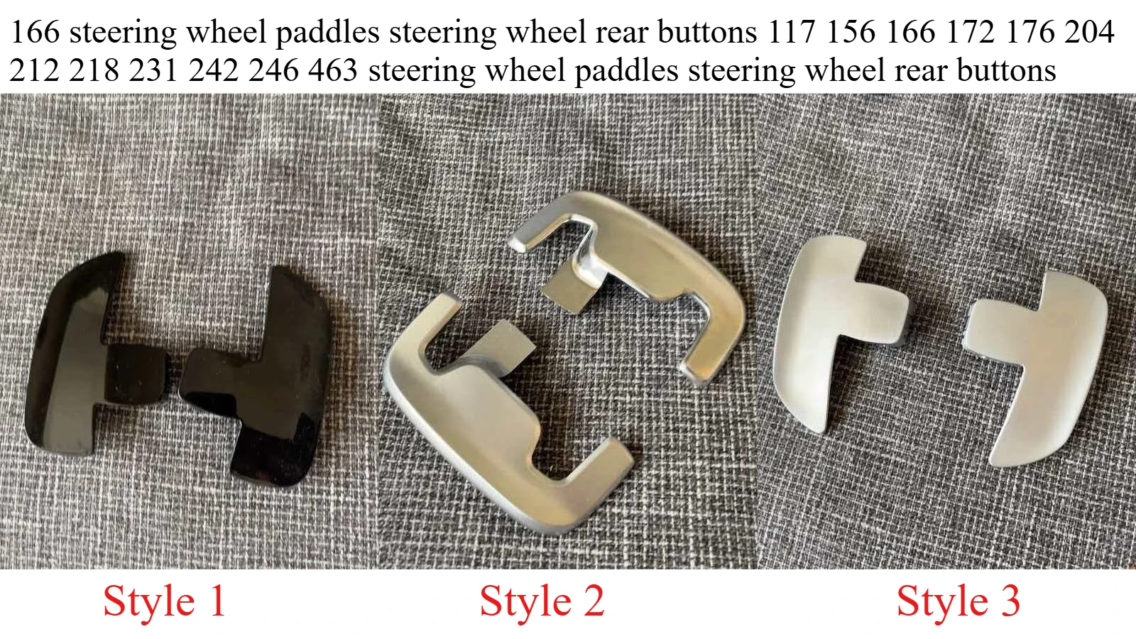 

For Mercedes-Benz steering wheel metal paddle AMG paddle shell, lossless perfect installation/3pcs