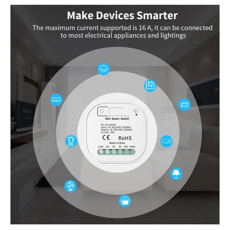 a76k-配線不要ワイヤレスリモコンライトスイッチ、スマートスティックオン220vホーム照明、リビングルーム、屋外ガーデン用