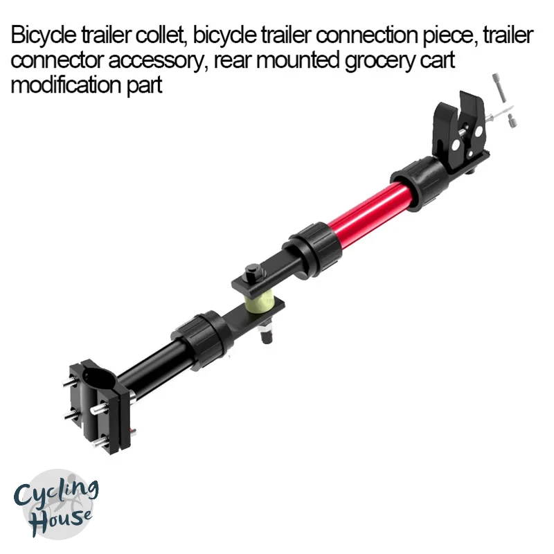 Bicycle Trailer Chuck Folding Bicycle Trailer Connector Rear Mounted Grocery Rack Modification Accessary MTB Connector Accessary