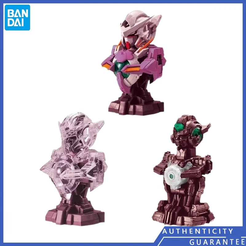 [In stock] Bandai Genuine MS 05 GUNDAM EXIA Triple Red Illuminated Bust Model Toys Ornaments