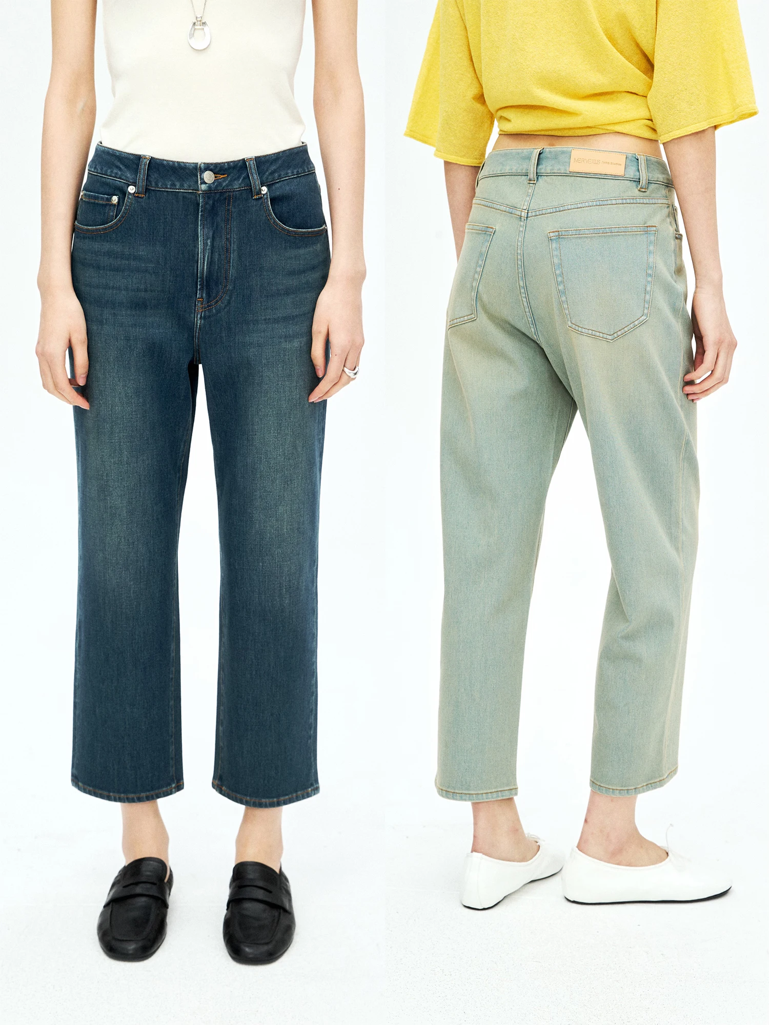 

Джинсы MRS Studios Classic French Bread, новая версия, 26-я коллекция, мягкие, комфортные, утягивающие, из денима, прямые, хлопковые, женские, 9-компонентный комплект.