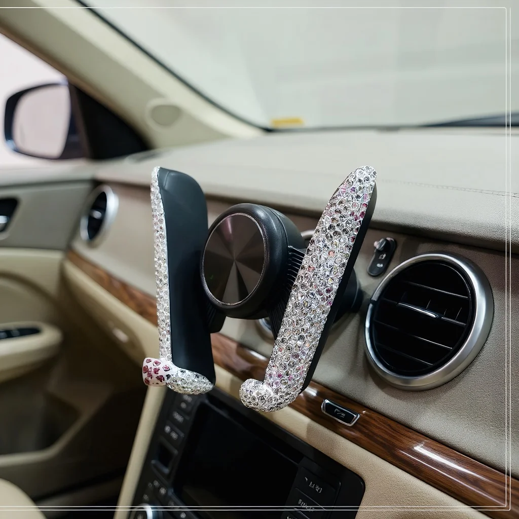 

Держатель для телефона Sparkle Car - 360 ° Вращающийся зажим для вентиляционного отверстия — противоскользящая подушечка и универсальная совместимость — надежное крепление