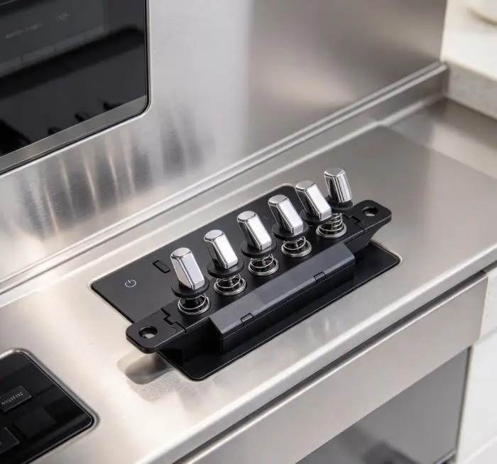 Five-Position Key Switch for Kitchen For Range Hood Airflow Adjustment with Bimetallic and Mounting Flexibility