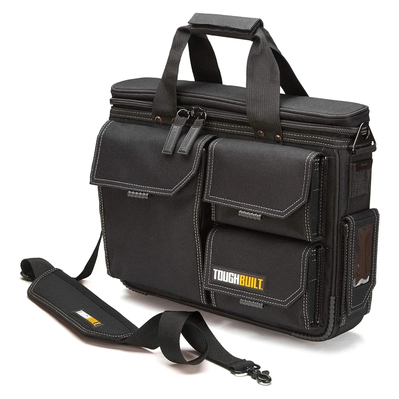 TOUGHBUILT TB-EL-1-M2 Quick Access Laptop Bag + Shoulder Strap - Medium Portable Work Bag Tool Accessories