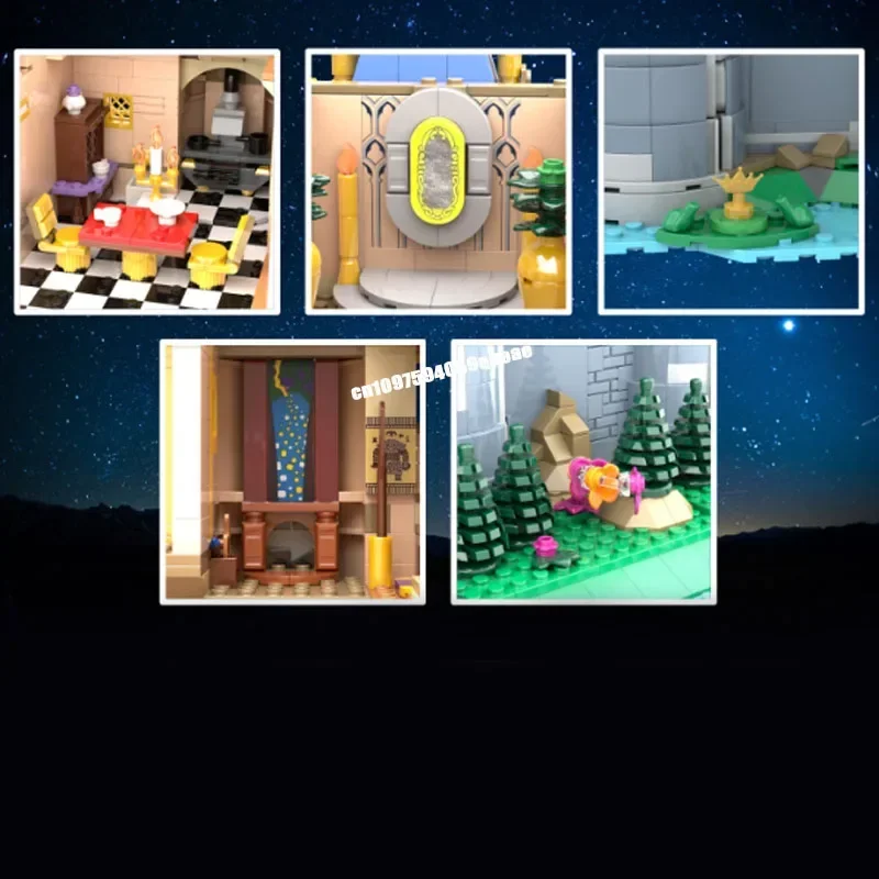 Famous Princess Cartoon Series Orlando Castle MOC Street View Model Custom Puzzle Diy Creative Ideas Kid Toys Best Gifts