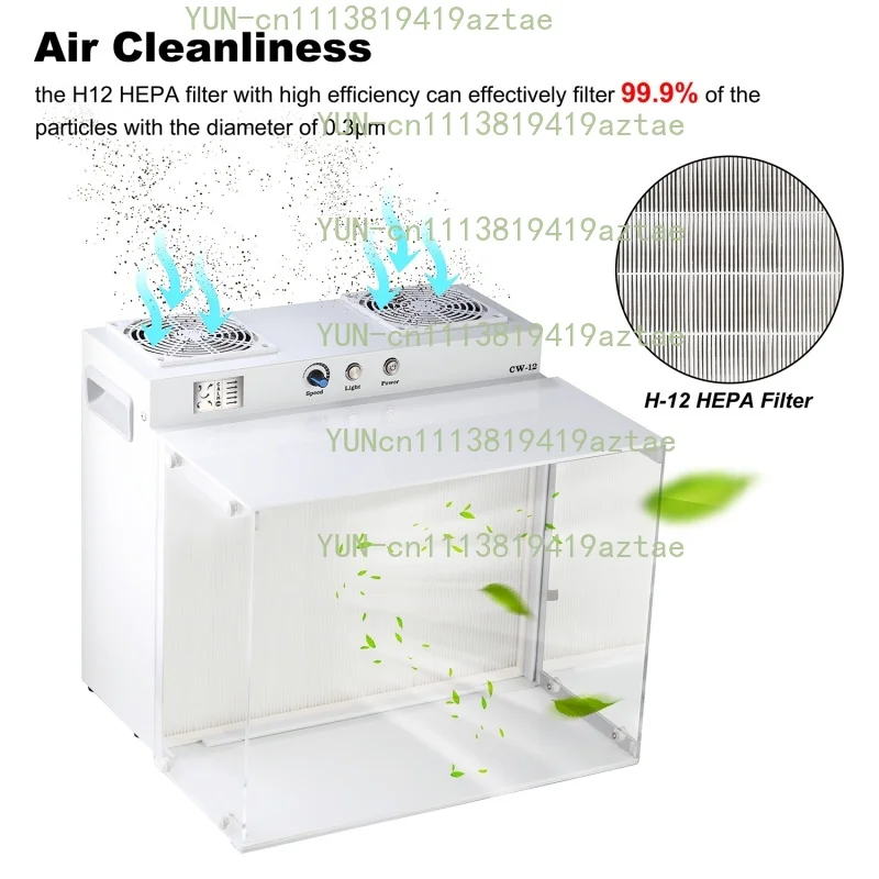 Horizontal Ultra Clean Work Bench Laminar Flow Cabinet Biological Safety Clean Cabinet with FFU HEPA Filter Mushroom Mycology