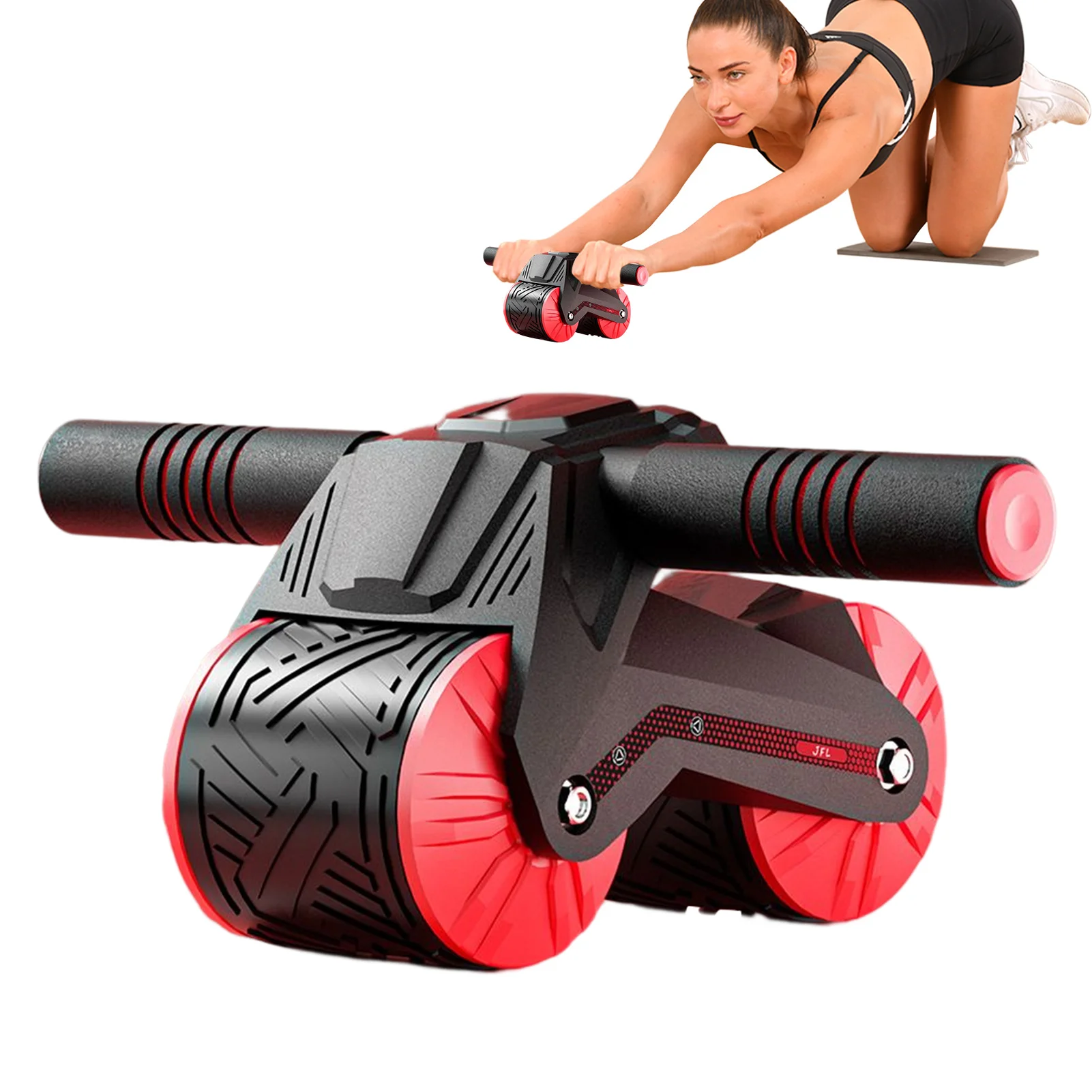 Abdominal Ab Roller Automatic Rebound Ab Roller For Abs Workout Two Wheels Upgraded Exercising Wheel Ab Wheel Roller