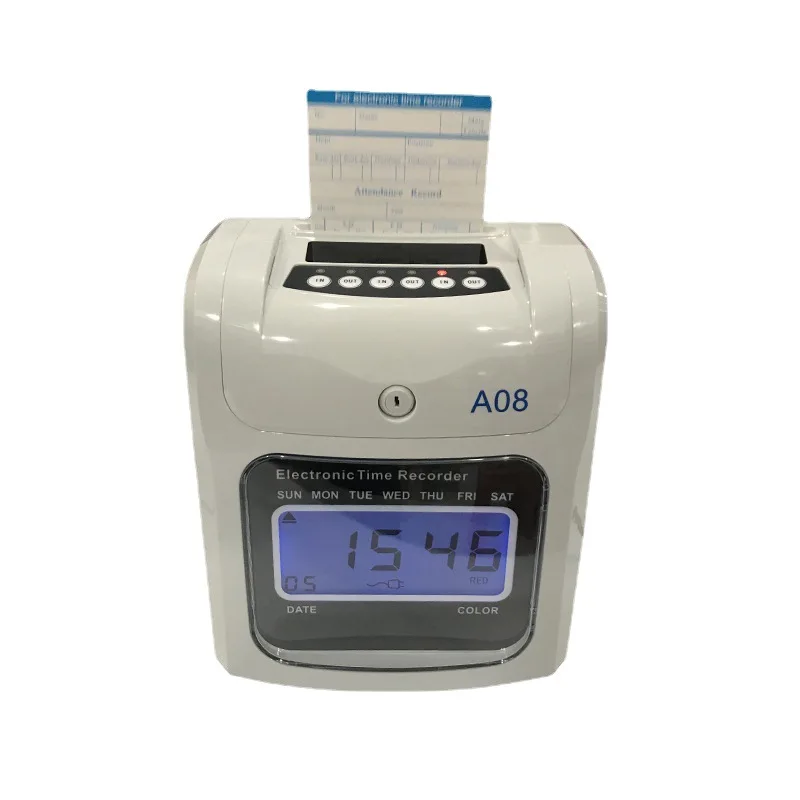 

Electronic Attendance Machine Digital Time Recorder Office Staffs Check In Punch Card Clock ID Card Punching Machine 100V-240V