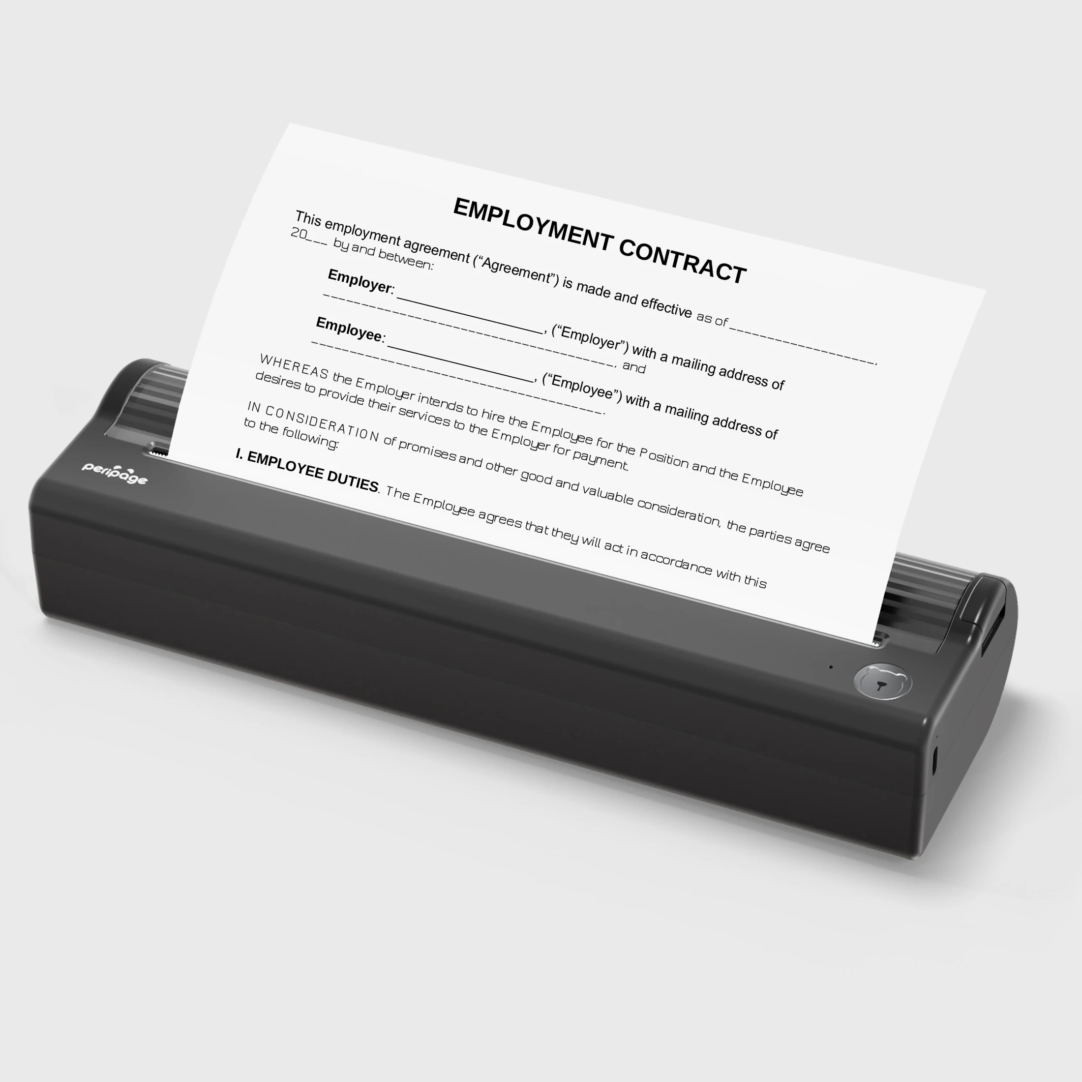 Peripage P80 A4 Portable Thermal Printer Wireless Inkless Bt Printer for Business Office & Vehicles with A4 Thermal Paper