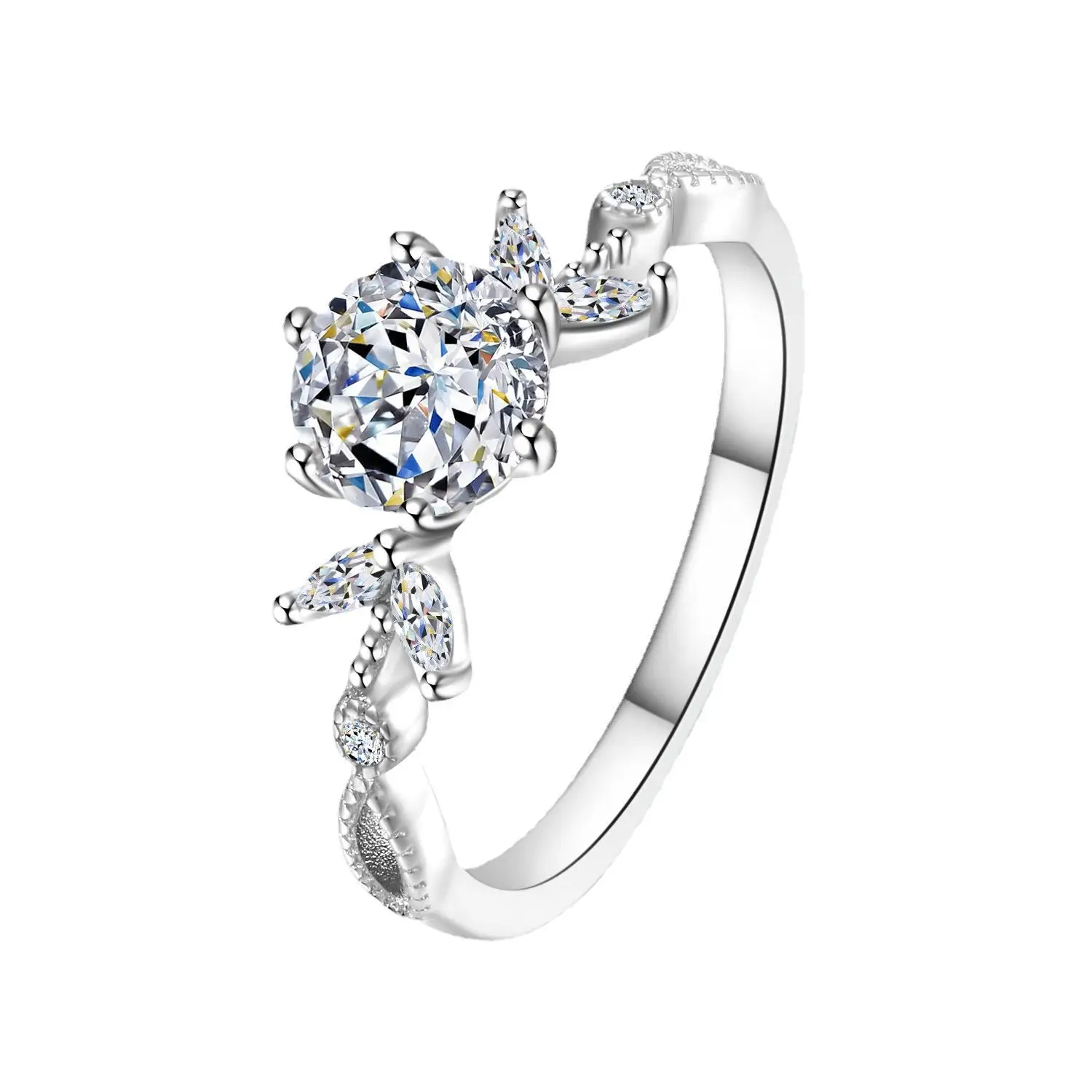 

Platinum PT950 Ezra Rika Design 1 Carat Moissanite Diamond Ring