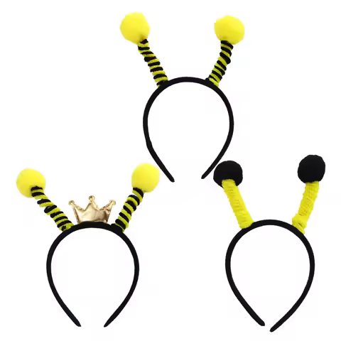Funny Bee Headband Hair Hoop for Children Performance Decoration Props Cartoon Animal Kids Party Headwear Hair Accessories