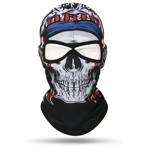 2 Holes Skull Balaclava Outdoor Motorcycle Riding Face Mask Windproof Caps Rider Head Cover Ski Masks MTB Bicycle Headgear - Image 17
