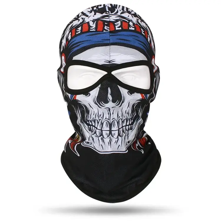 2 Holes Skull Balaclava Outdoor Motorcycle Riding Face Mask Windproof Caps Rider Head Cover Ski Masks MTB Bicycle Headgear - Image 17