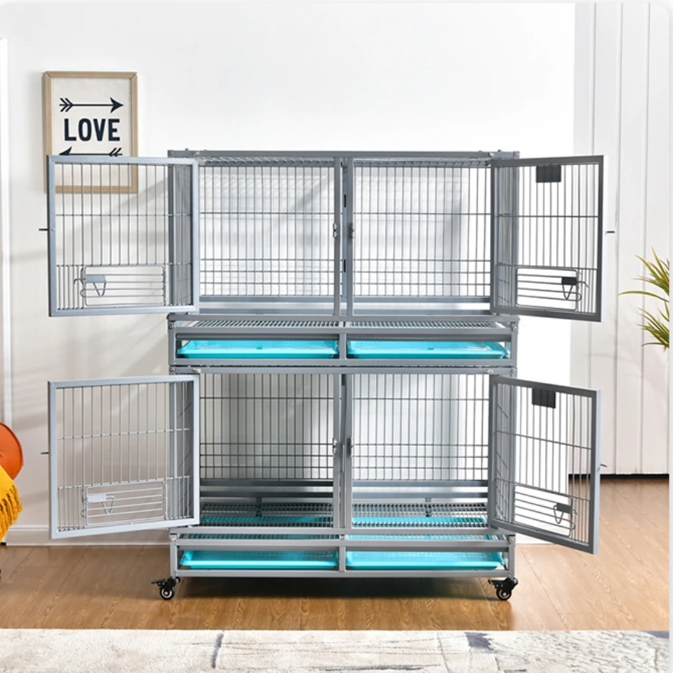 Dog Cage Large Dogs With Toilet Domestic Pet Cat And Dog Crate Villa Indoor Medium Dog Golden Retriever Labrador Dog House