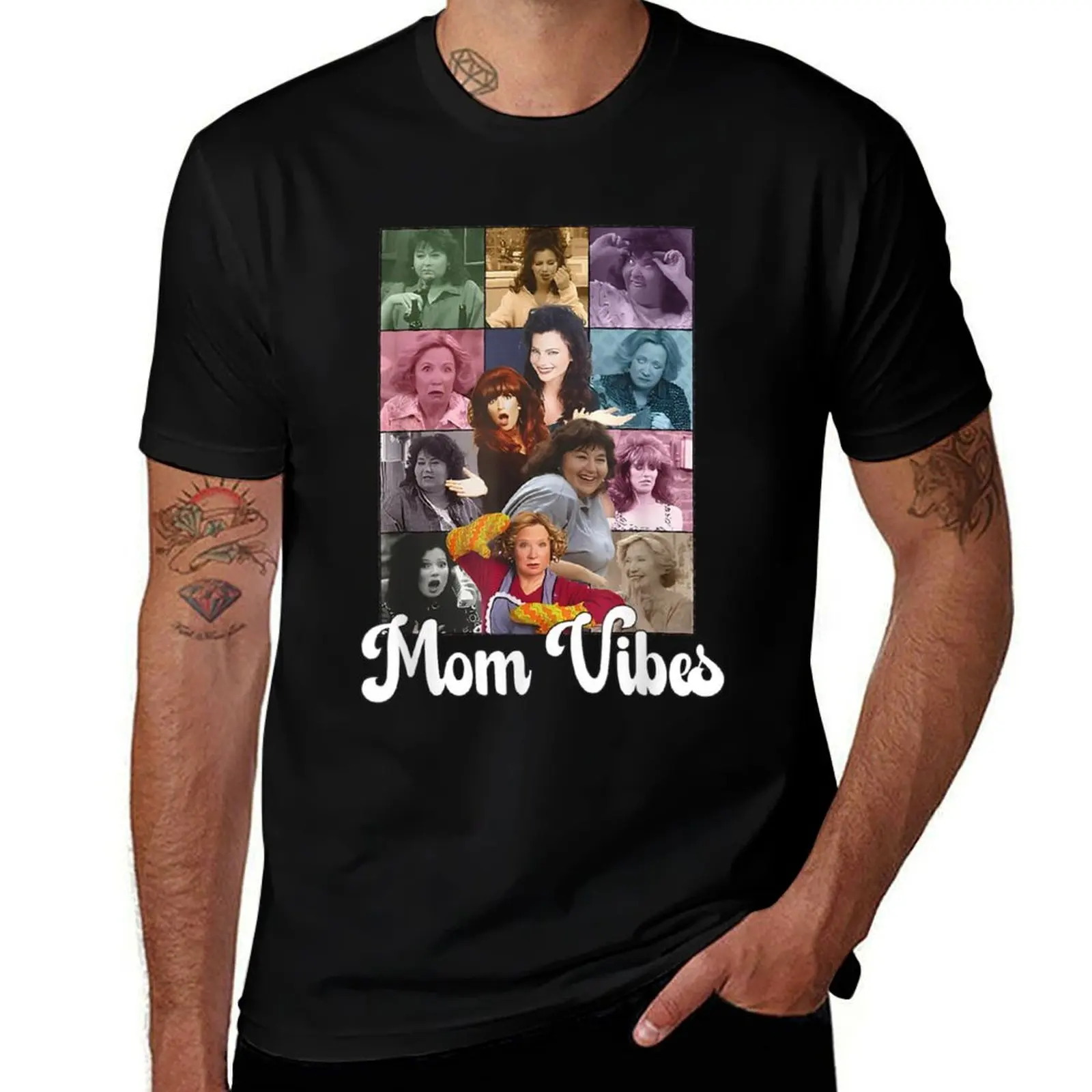 

t Gift Vibes Funny shirt casual Mother's 90’s man men Mom for T-Shirt t man Day Life Mom cotton T-Shirt shirts