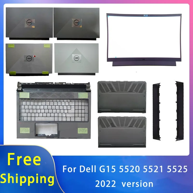 

New For Dell G15 5520 5521 5525 2022 ;Replacemen Laptop Accessories Lcd Back Cover/Front Bezel/Bottom With LOGO