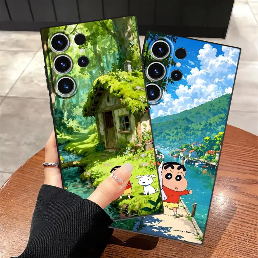 Cute Boy Dog Forest Art Case for Samsung Galaxy S26 Ultra S21 FE S24 Note 20 8 9 10 S10 S9 S23 S20 Ultra S25 Plus Funda Phone