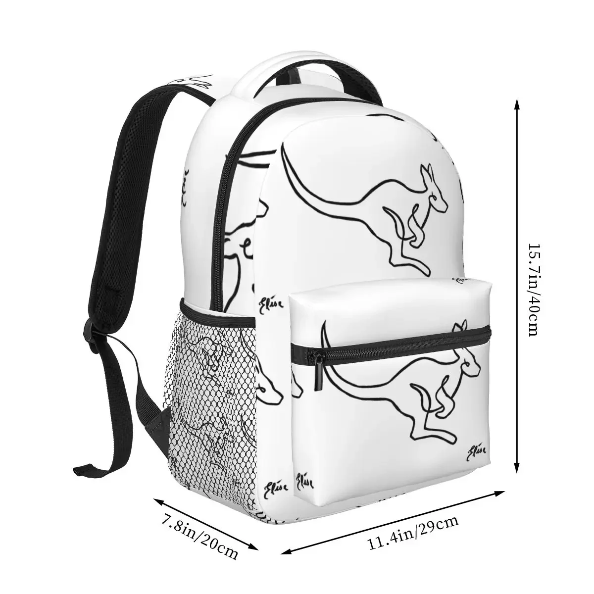 Kangaroo Jumping Australian Backpacks Boys Girls Bookbag Students School Bags Laptop Rucksack Shoulder Bag Large Capacity