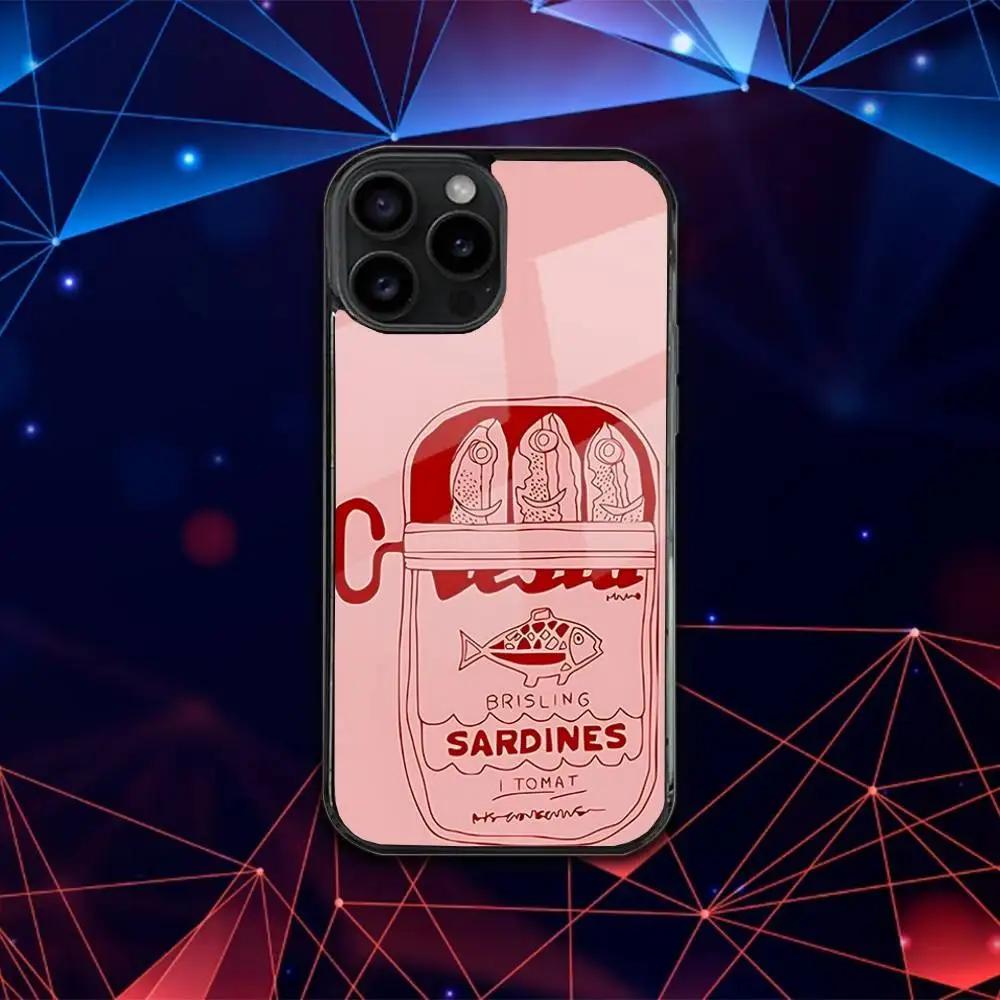 S-Sardines Art Phone Case For iPhone 17,16,15,14,13,12,11,Pro,Max,Plus,Mini,SE4,E Magnetic Magsafe Wireless Charging