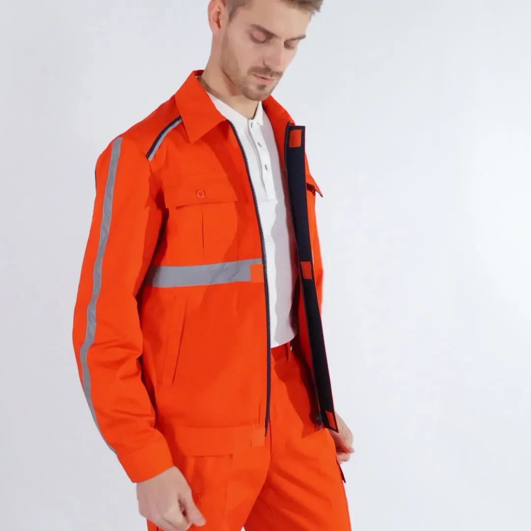 Hi Vis safety work clothes sanitation work suit male municipal cleaner Coverall Mechanic repairman garden workshop labor Uniform