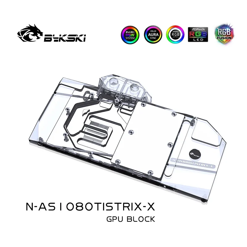 Imagem -03 - Bykski N-as1080ti Strix-x Bloco de Água Gpu Cobertura Completa para Asus Rog Strix Gtx1080ti 1080 1070 Placa Gráfica Vga Watercooler