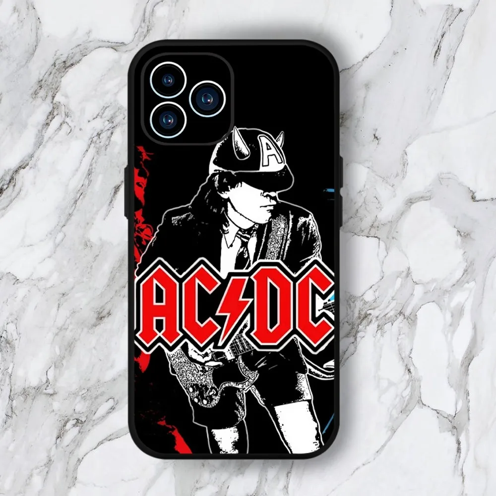 A-ACDC Band Phone Case For iphone15 14 13 12 11 Pro Max Mini X 7 8 Soft Case