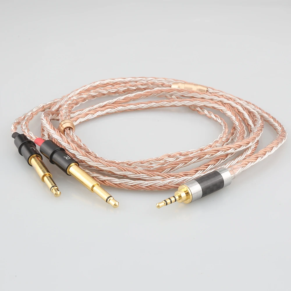 HIFI 16 Core OCC Silver Plated Mixed Earphone Cable 4.4mm 3.5mm XLR male For Meze 99 Classics NEO NOIR Headset Headphone