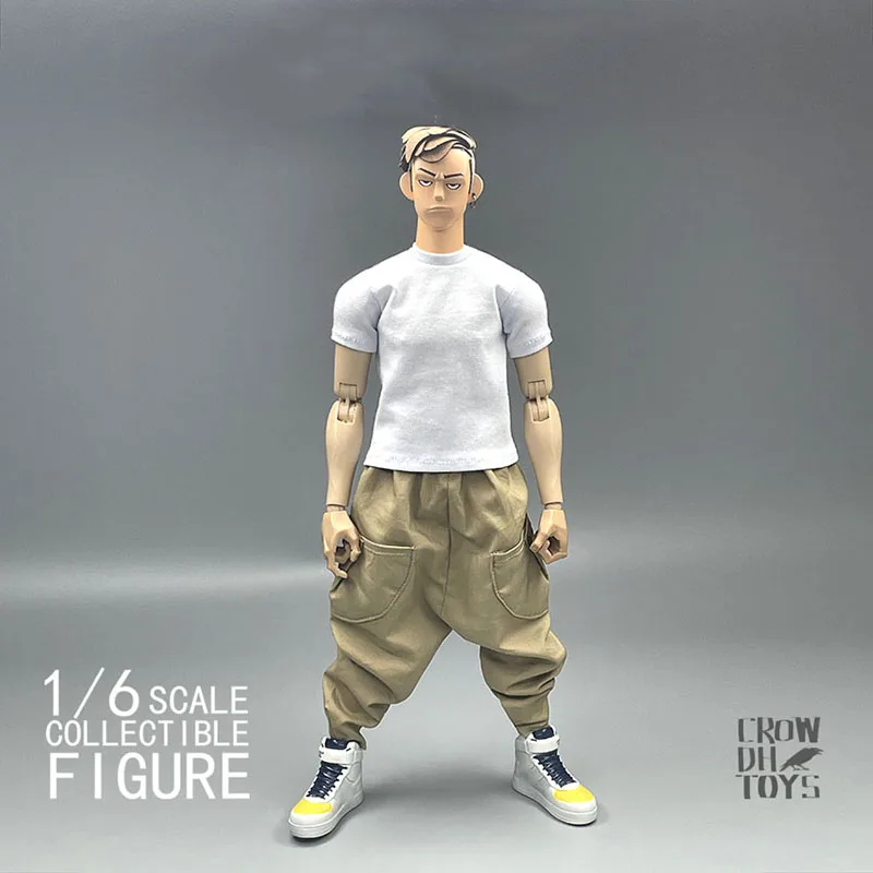 1/6 Men Soldier T-Shirt Harajuku Hawaiian Beach Holiday Shirt Floral Print Shirts Tops For 12'' Action Figure Body view 6