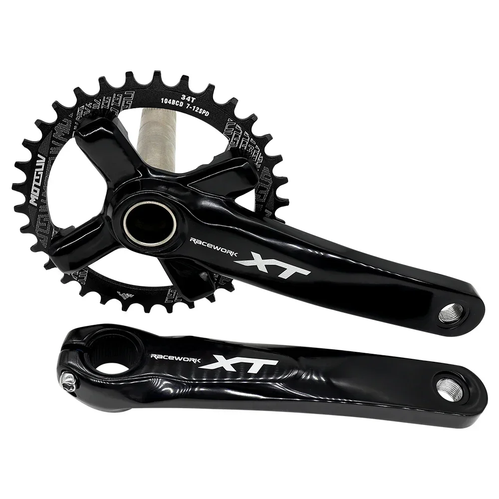 RACEWORK XT MTB Bike Crankset 9/10/11 Speed 170MM 175MM Crank Arm Length Round Chainring 32/34/36/38T Bicycle Parts