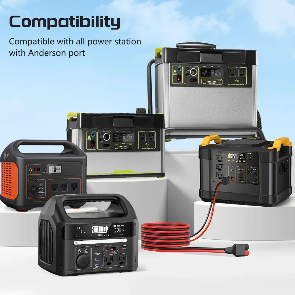 Kabel Ekstensi Anderson 100Cm 14AWG Kawat Adaptor Anderson Surya untuk Panel Surya Generator Surya Pembangkit Listrik Portabel