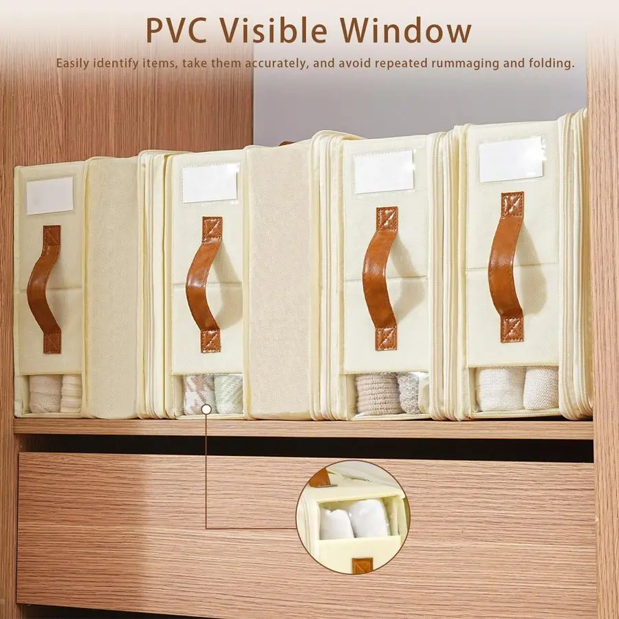 Organizadores e armazenamento de lençóis, 4 pacotes de organizadores de armário de linho com zíper ajustável, armazenamento de cama dobrável para queen ou king