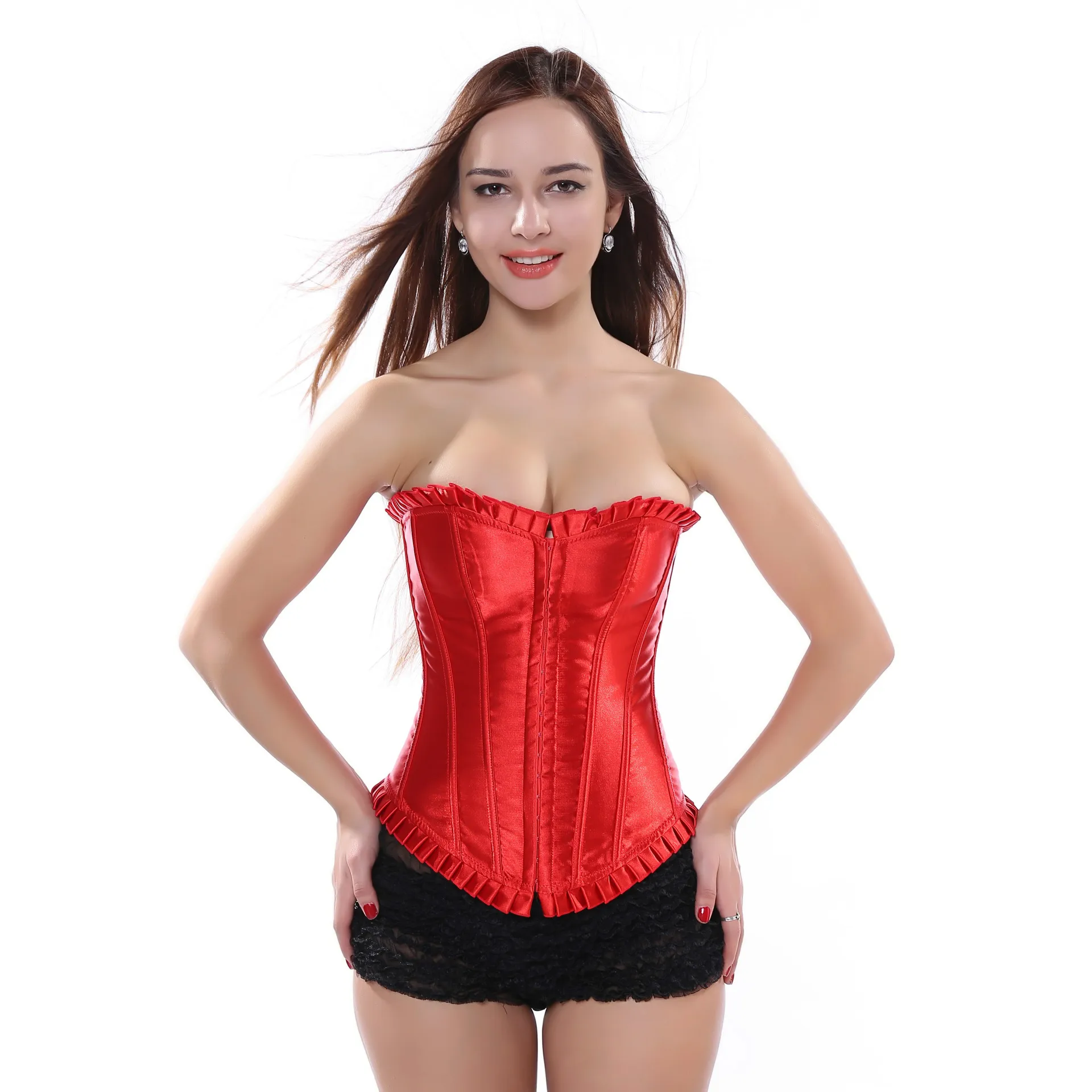 

Corset Top Overbust Women Sexy Vintage Bustiers Corselet Plus Size