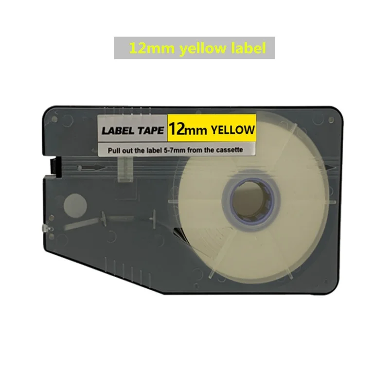 

10PK Yellow Ink Ribbon Printer Sticker LMARK Cassette Label Tapes lm-512y(12mmX25m) For Electronic Lettering Machine lm-330