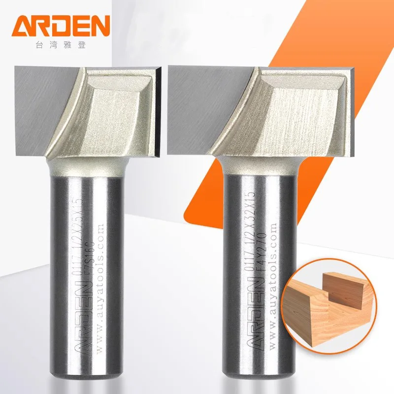 Arden Carbide Bottom Cleaning Router Bit 1/2 inch Shank for Wood MDF TCT Flat Bottom End Mill CNC Engraving bit Arden Cutter