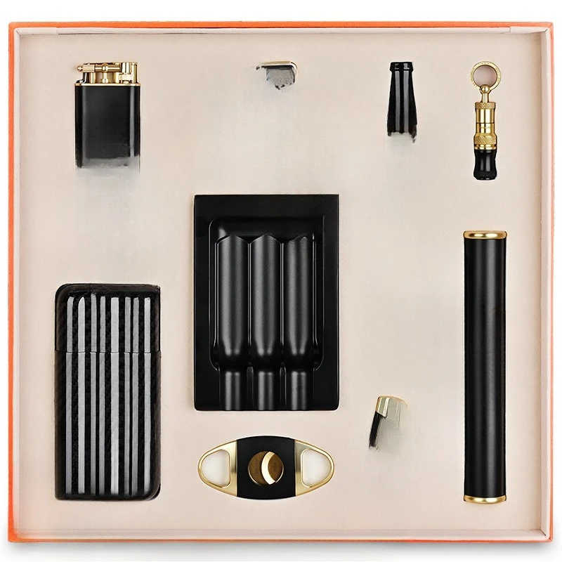 Cigar set Sharp cigar cutter Windproof lighter Cigar