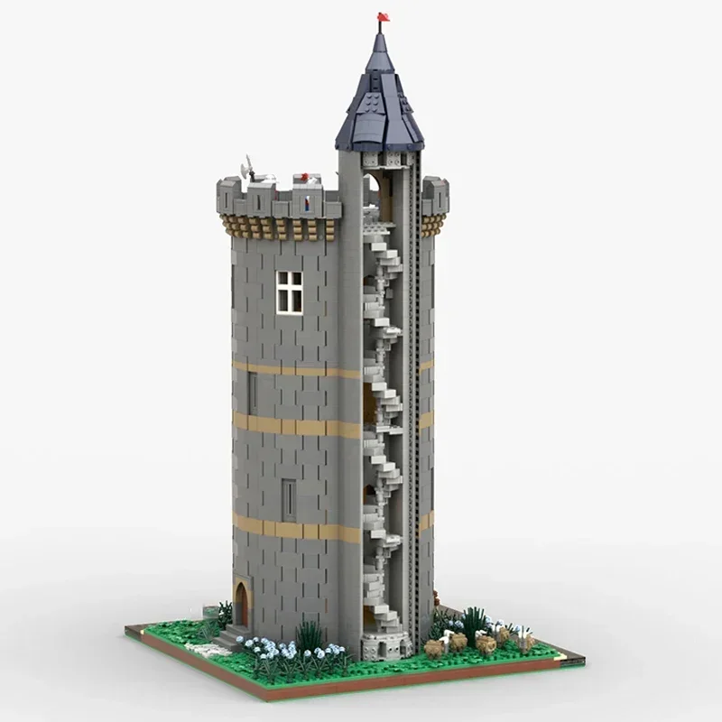 Castelo medieval modelo moc tijolos de construção o castelo britânico tecnologia blocos modulares presentes brinquedos de natal diy conjuntos montagem