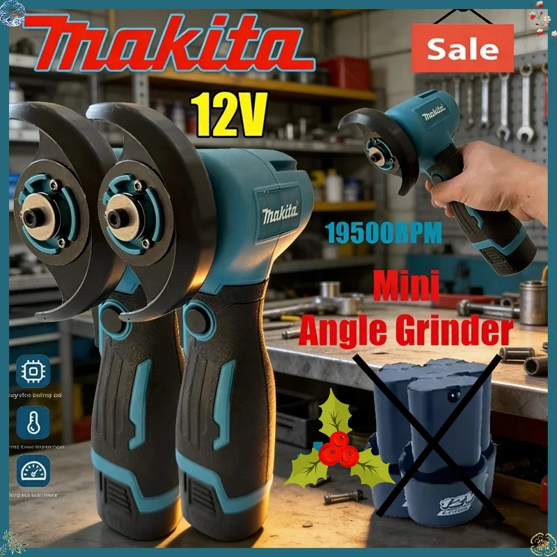 

Makita Electric Portable Mini Angle Grinder Cordless Polishing Mini Cutting Blade Grinder Machine Universal Fit 12V Battery