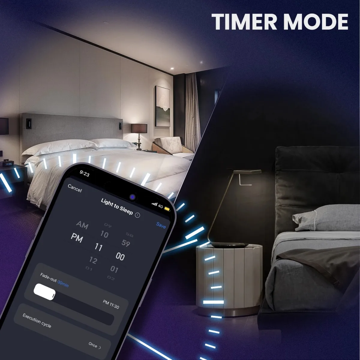 Tuya E27 Smart Light Bulb,  RGBW LED Color Changing Bulbs, Tuya Smart&Smart Life APP Control,APP Dimmable Music Sync image 4