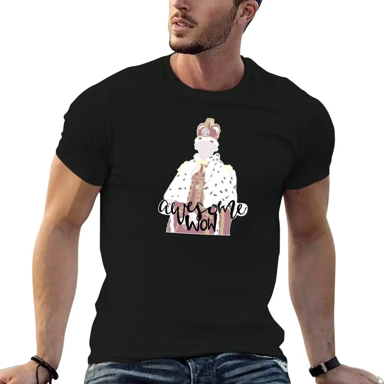 King George: Awesome, Wow! T-Shirt sweat custom shirt t shirts for men